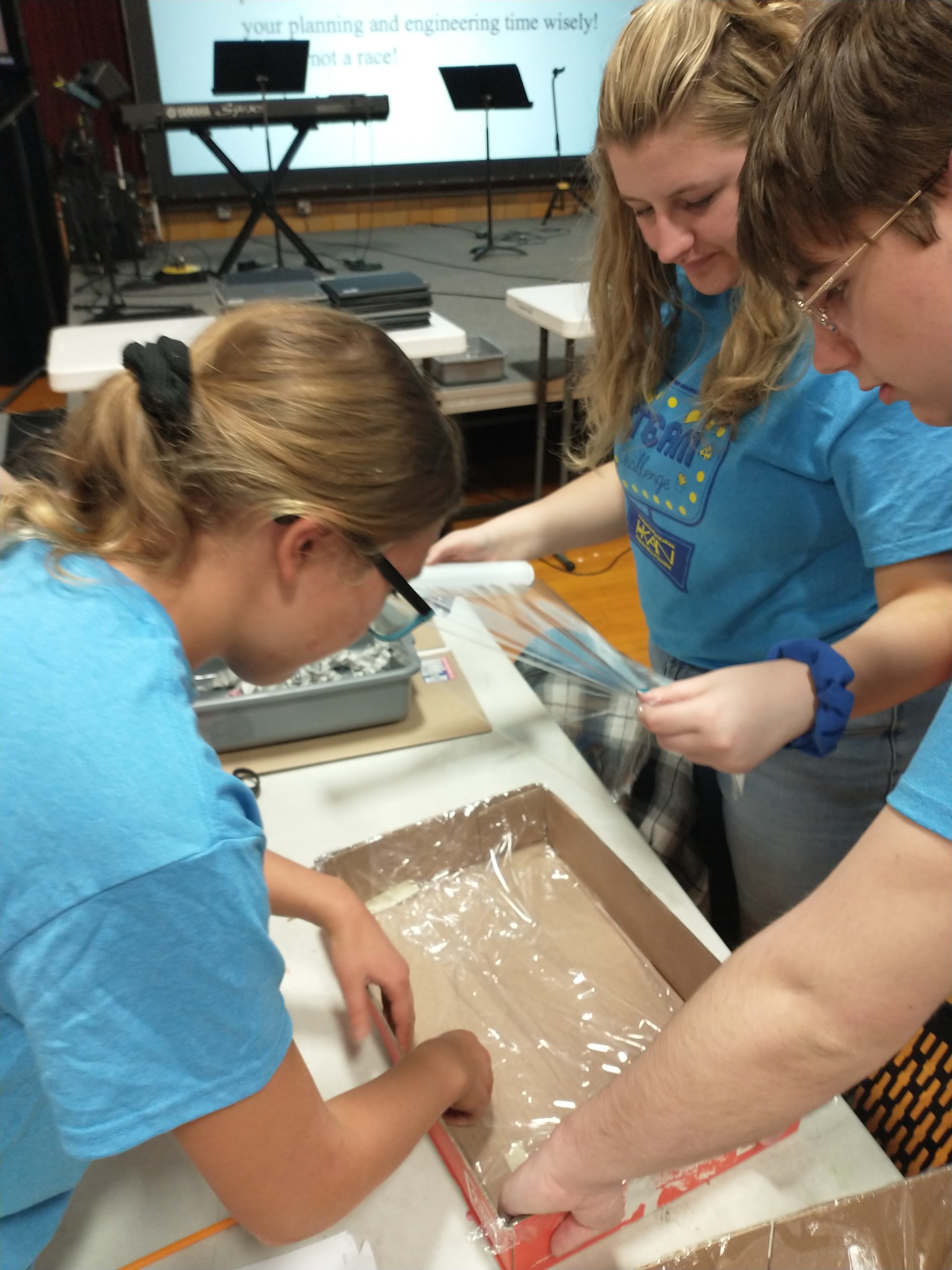 Students at the STEAM Challenge
